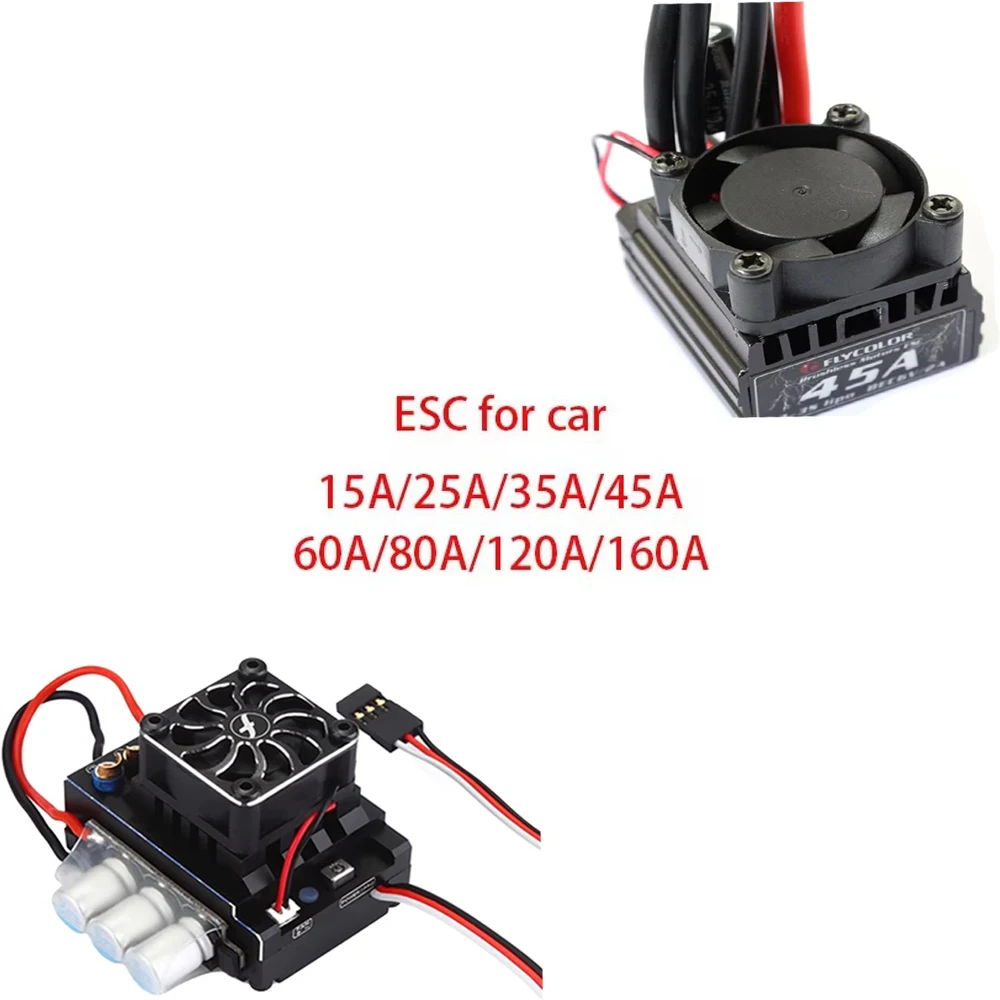 Flycolor Lightning 18A25A 35A 45A 60A 80A 120A 160A RC Автомобильный ESC Бесщеточный электронный регулятор скорости 2-3S для RC Racing Speeding