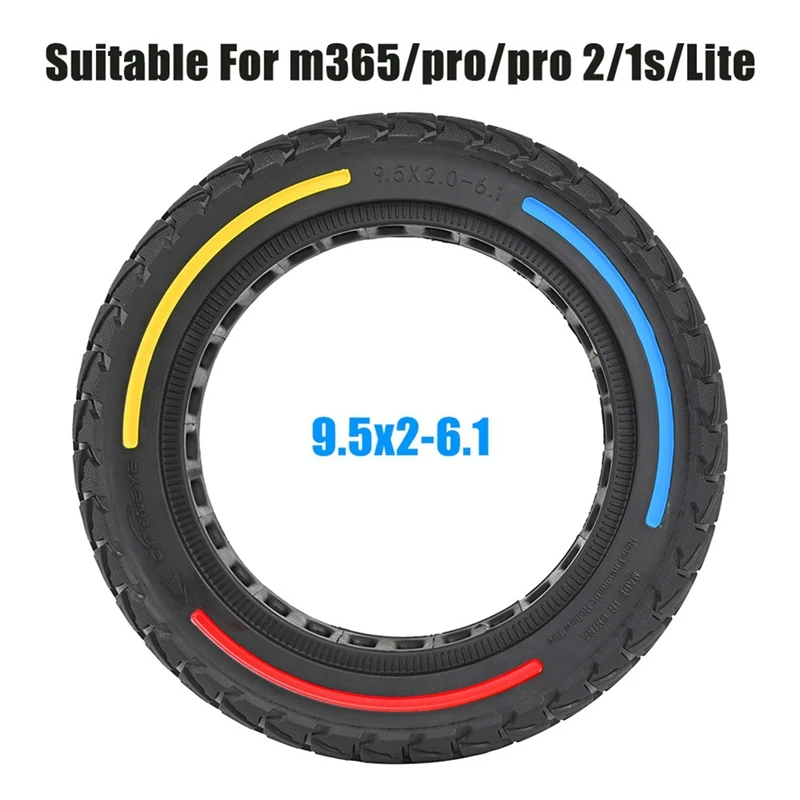 9.5Inch 9.5X2-6.1 Solid Tire Electric Scooter Wear-Resistant Off-Road Tyres For M365 Electric Scooter Spare Parts Accessories