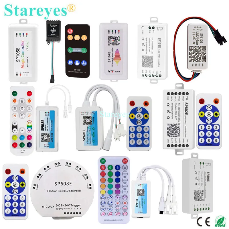 Pilot zdalnego sterowania do taśm LED Magic Color SPI Pixels SP105E SP106E SP107E SP108E SP110E SP601E SP602E SP608E SP611E WS2811 WS2812B