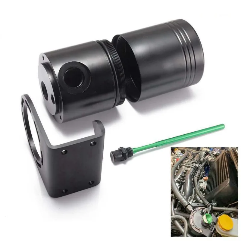 

Aluminum Alloy Oil Breathable Pot Black Universal Oil Pot 750ml Waste Recycling Pot Car Modification