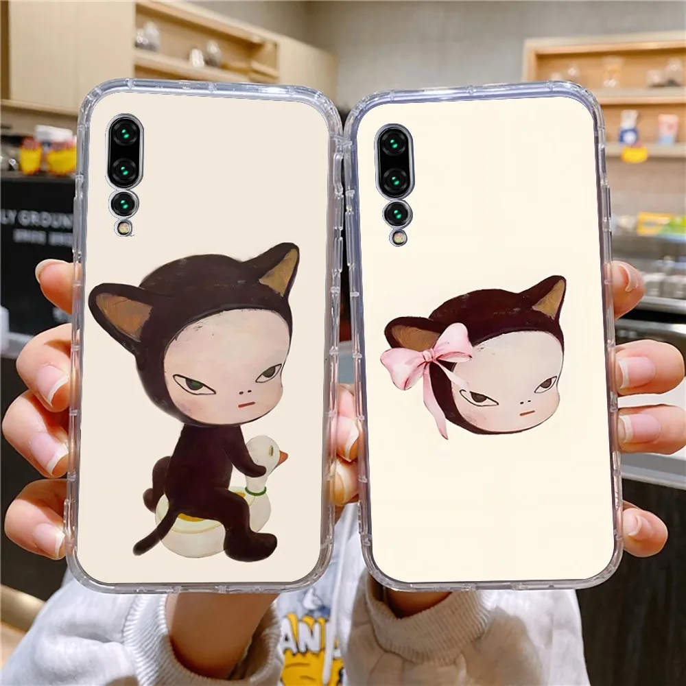 Y-Yoshitomo Nara Phone Case For Xiaomi 11 Redmi Note 11 5G 8T 9A 9 10T Note8Pro Note9 12SUltra Transparent Case