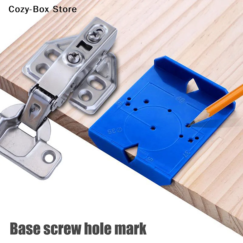 2Pcs Cabinet Door Hinge Drilling Locator Punching Woodworking Positioning Ruler Template Hinge Installation Auxiliary Tool view 4