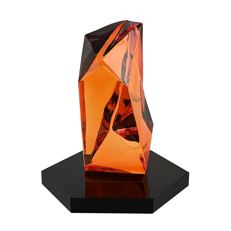 Customized High-quality K9 Large Crystal Trophy Reward Crafts Color UV Printing Mountain Luxury  Home Decoration Ornament