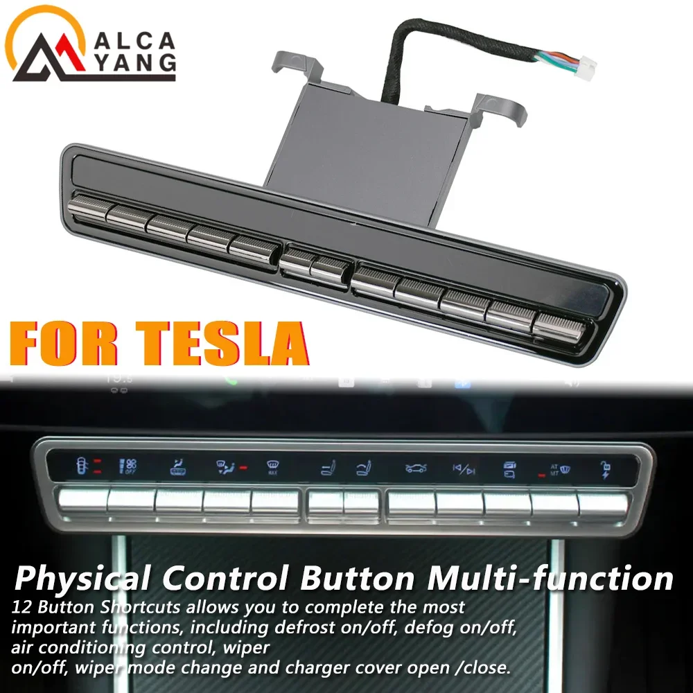 

Physical Buttons for Tesla Model 3 Y 2016-2024 Shortcut Smart Control Bar Multi Function Panel in Center Console Accessories