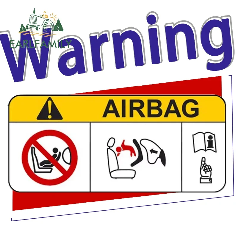 EARLFAMILY 13 سنتيمتر ل وسادة هوائية تحذير ملصقات السيارات الفينيل قافلة شخصية ملصق مائي RV JDM VAN الكتابة على الجدران الكرتون ديكور مقاوم للماء