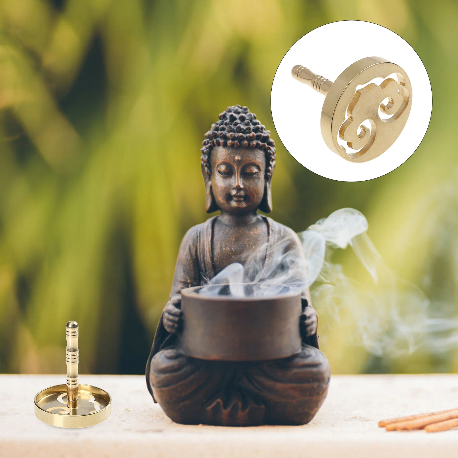 Ash Pressure Incense Cones Delicate Holder Burner Accessories Copper Censer Supply Presser Seal