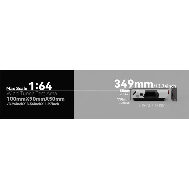 Aerodynamic Wind Tunnel Machine 1:64 Car Desktop Wind Tunnel Tester Model