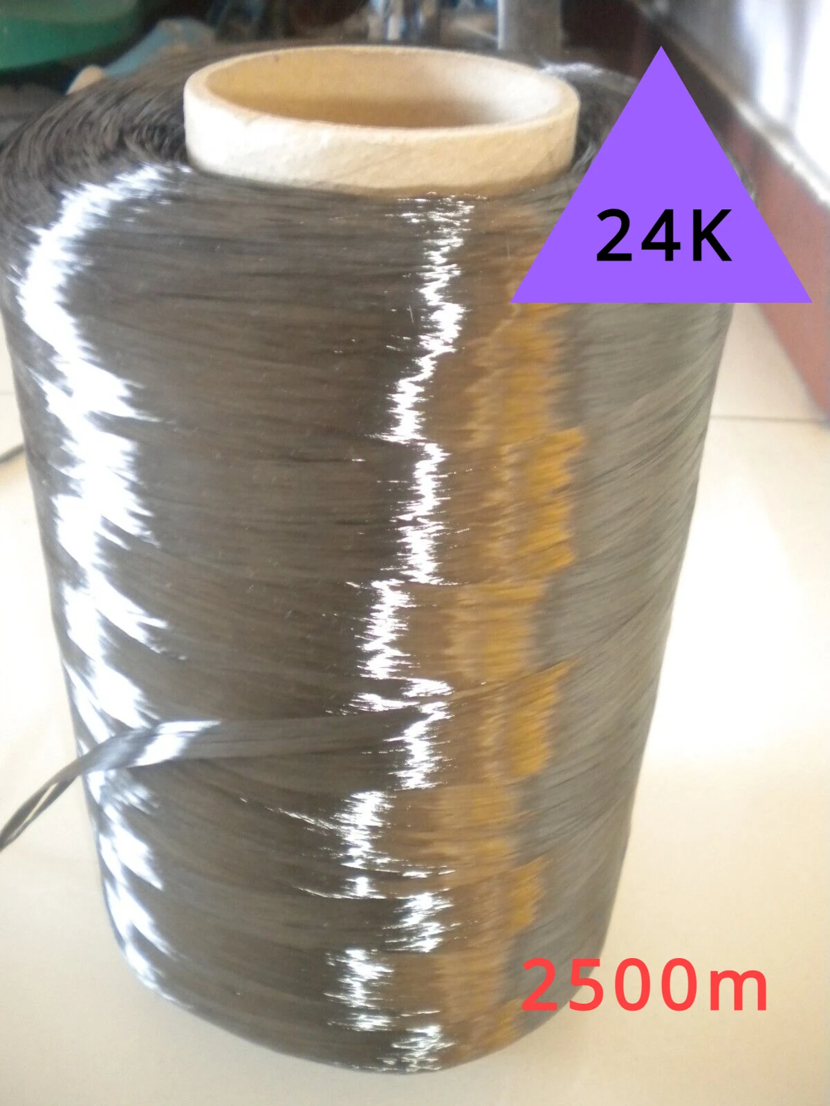 

24K Carbon Fiber Fibre Tow Filament Yarn Thread Tape 4900MPa 2500m Length 4kg