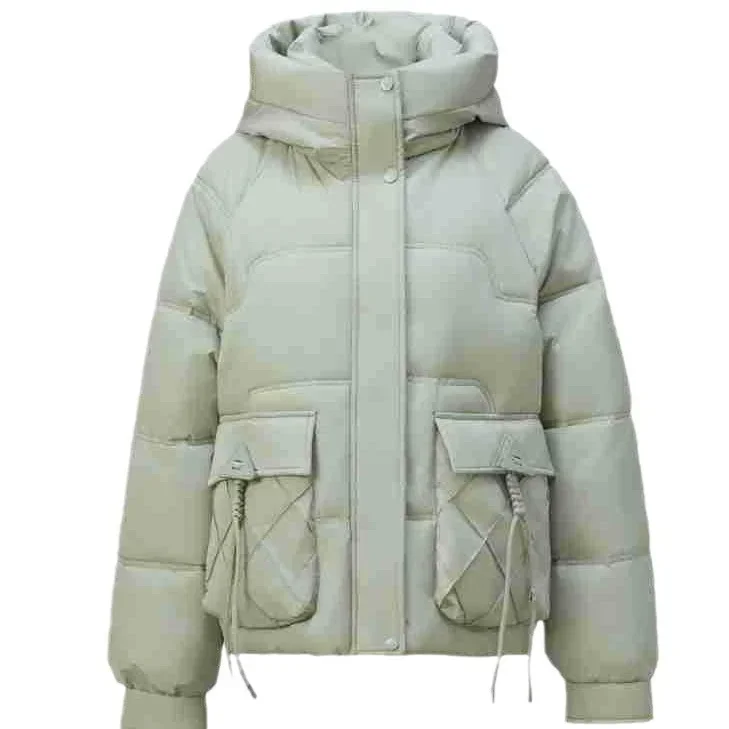 2024 New Winter Women Warm Down Cotton Jacket Fashion Hooded Thick Puffer Coat Casual Loose Outerwear Female Cotton Padded Coats