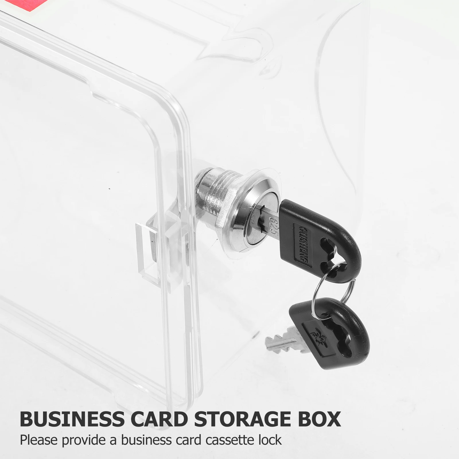 

Lock Business Holder Organizer Name Card Box Storage Case For Office Home Multi-Functional Portable Cards Storage Convenient