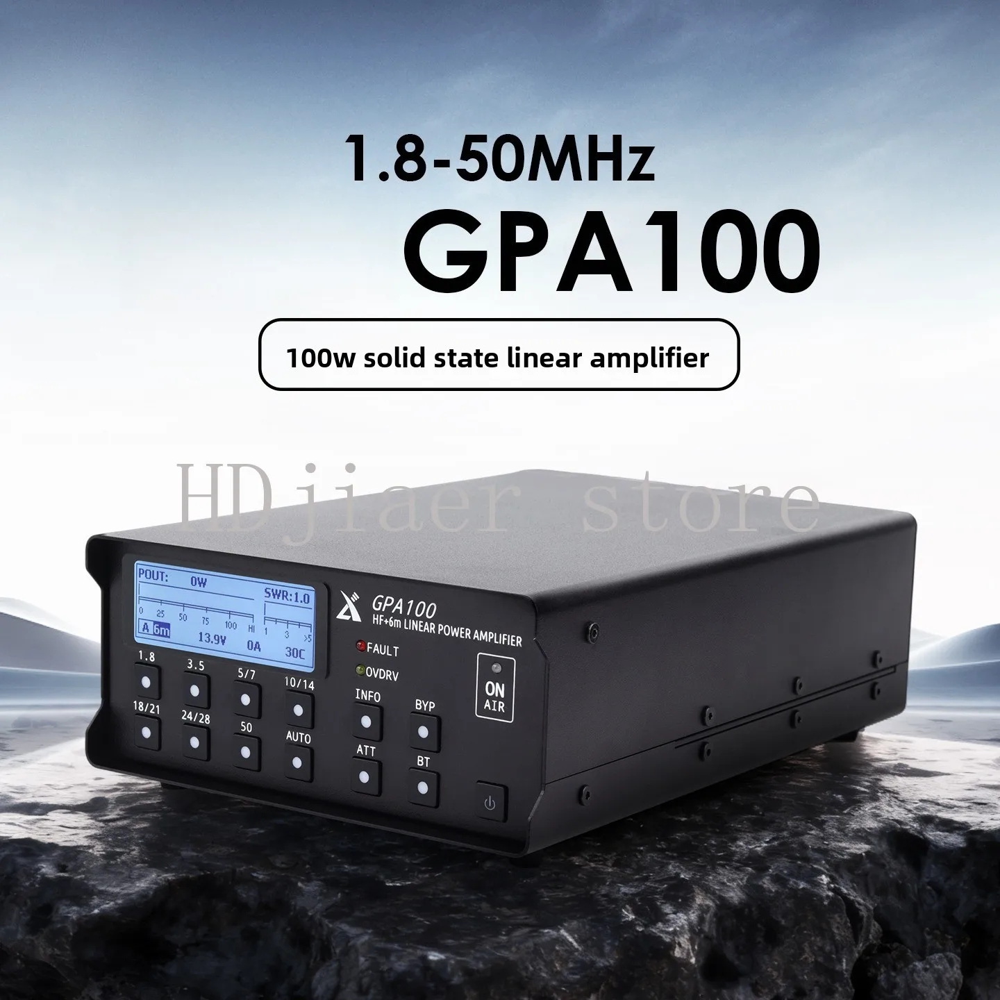 

GPA100 100W Solid State Linear Amplifier 1.8-54 MHz HF Radio Amplifier