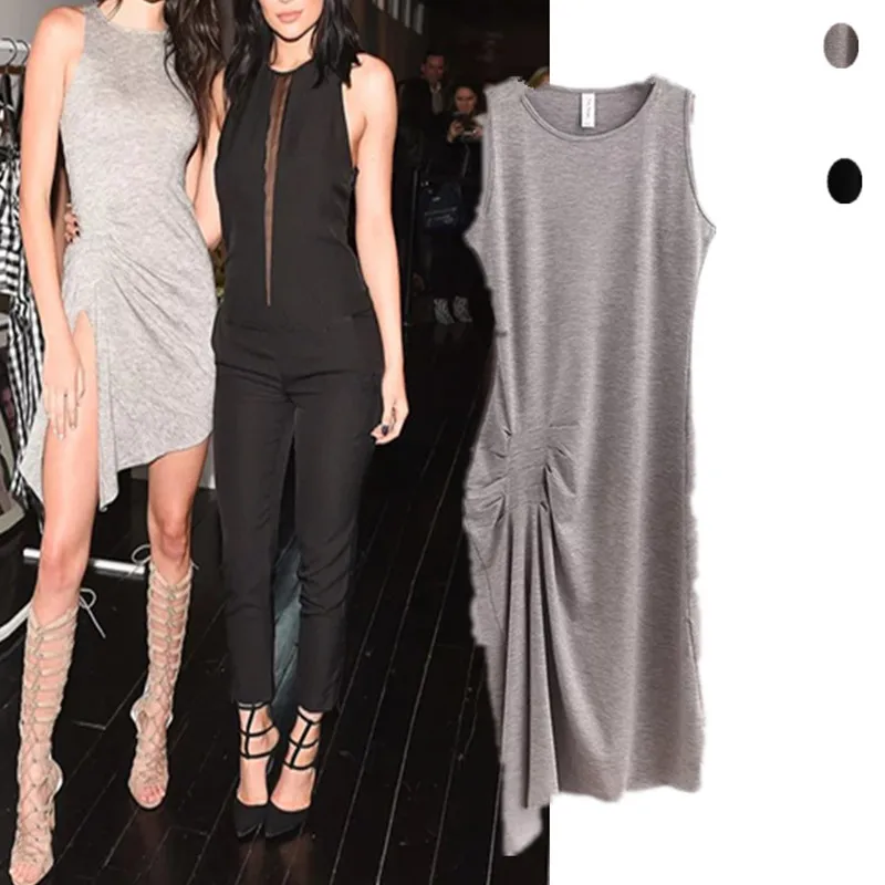 กระโปรงทรงเอวสูงสไตล์อเมริกันย้อนยุค จับจีบ แต่งผ่าด้านข้าง สีพื้นเรียบง่าย สไตล์สตรีท ดีไซน์ทันสมัย