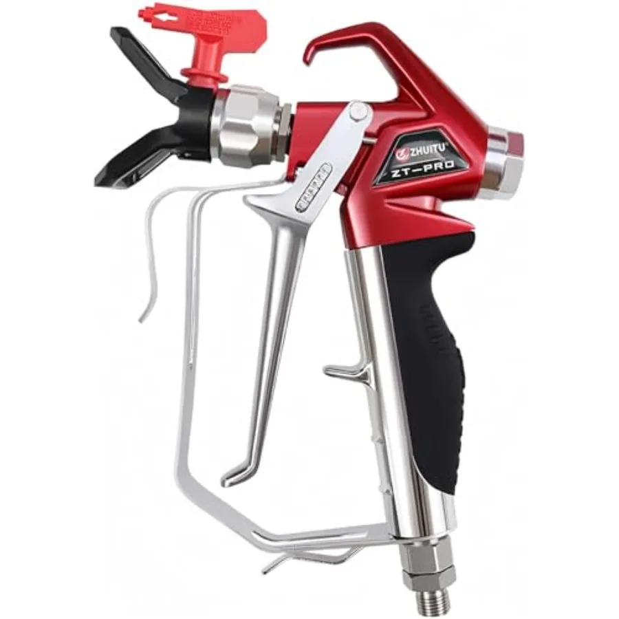 

Airless Paint Spray Gun High Pressure 4000 PSI with Reversible 517 Nozzle Tip Guard Swivel Joint for Airless Paint Sprayers ZT-