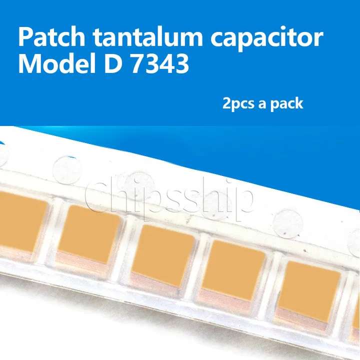 Patch de Tantale Jaune pour Puzzles, Type D, 7343, 10UF, 25V, 2 Pièces