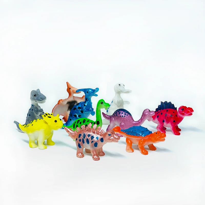 10Pcs/Set Mini Simulation Animal Dinosaur Model Stegosaurus hadrosaur Tyrannosaurus Figures Kids Cognitive Educational Toys