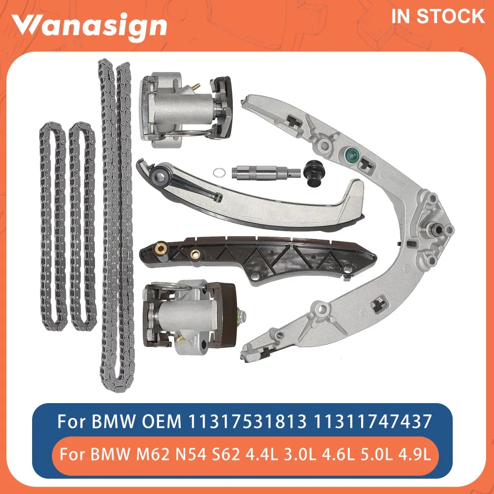 

Engine Timing Chain Kit Fit 4.4 4.6 4.9 5.0 L For BMW 540i 740Li X5 Z8 E39 M62 N54 S62 3.0L 4.4L 4.6L 4.9L 5.0L V8 GAS 98-05