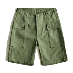 SauceZhan USMC P44 U.S. ARMY HBT Shorts VINTAGE Casual Shorts American Retro Military Shorts Overalls Mens Shorts Baker Pants