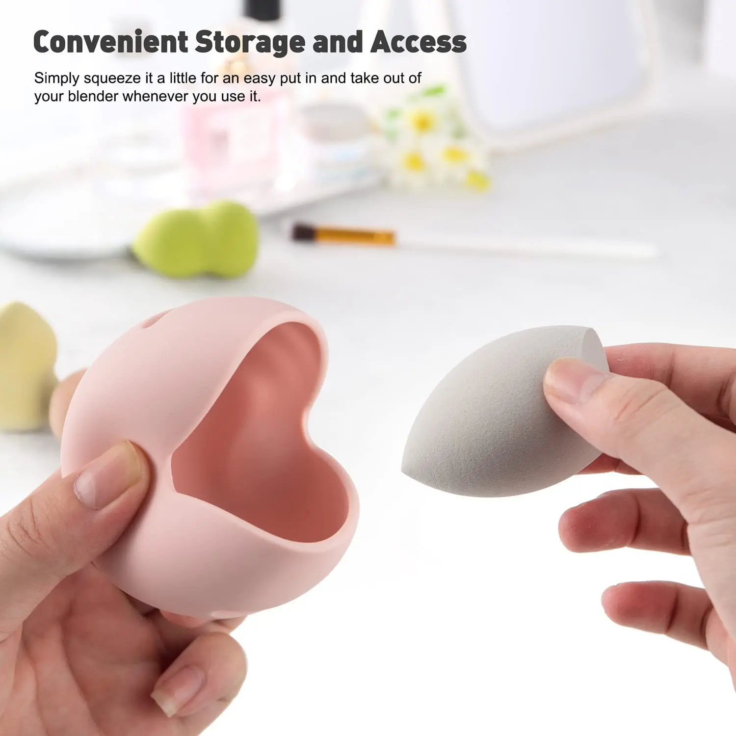 Hot selling travel portable water drop sponge powder puff dustproof makeup egg silicone storage box set combination