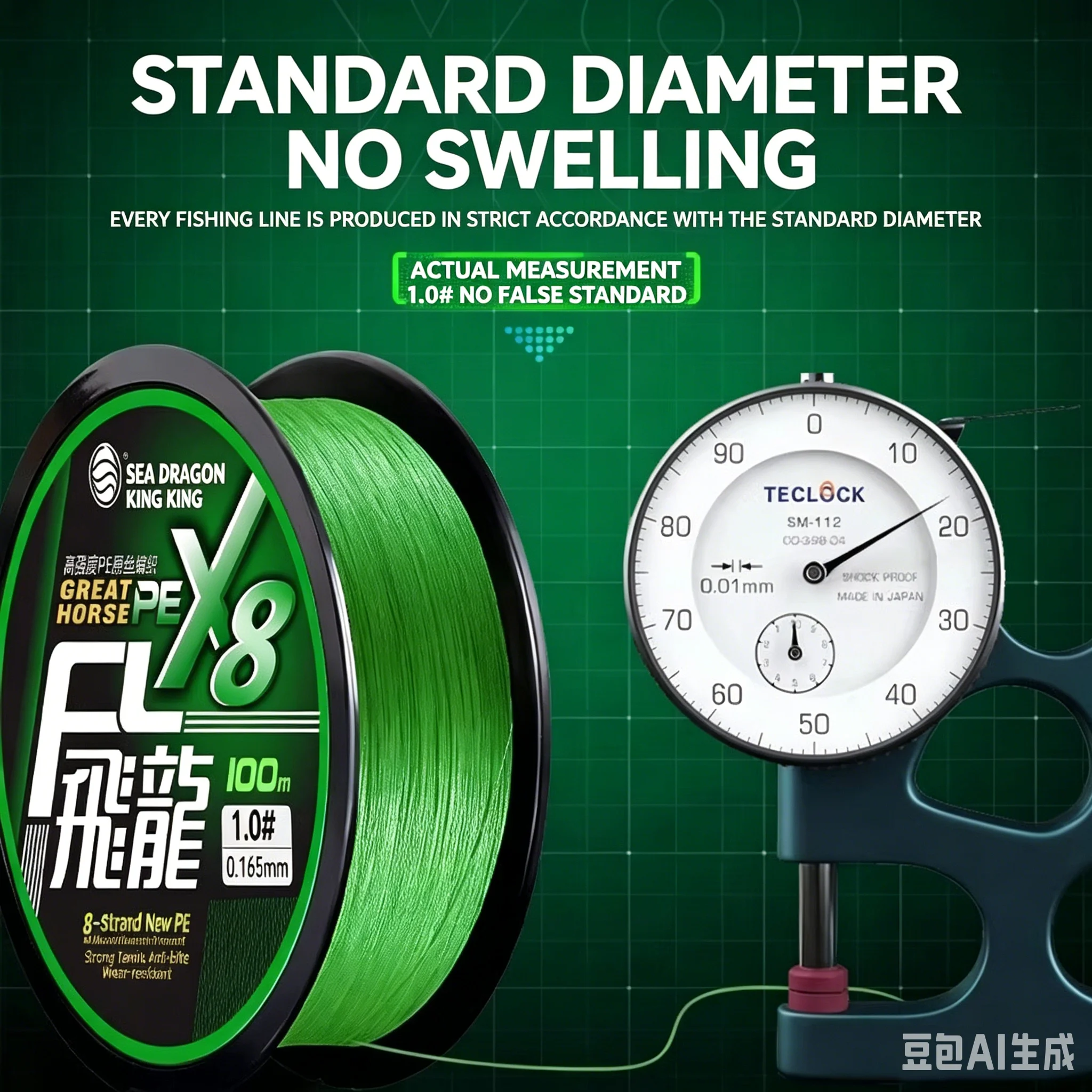 High quality PE line, Dali Ma Road sub special fishing line, main line, 8-weave long throw line, Dali Ma main line, smooth