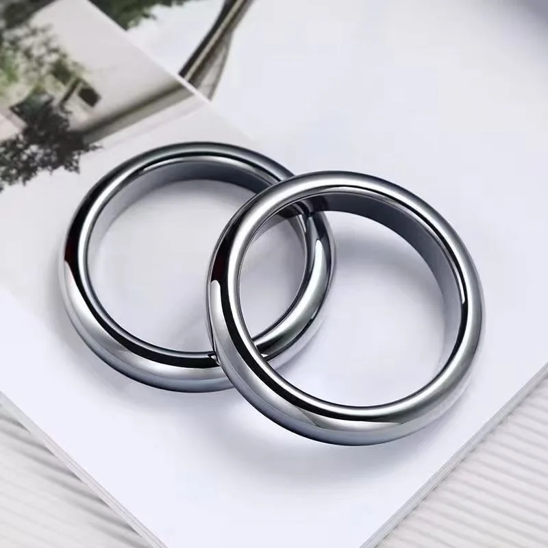Natural New Terahertz Polysilicon Ore Magnetic Energy Stone Bangle Bracelet Fashion Charm Jewelry Amulet Gifts for Women Luxury