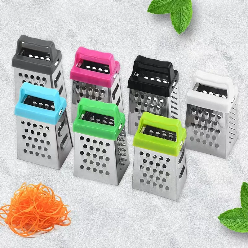 Stainless Steel Mini Four-Sided Grater Planer Multifunctional Peel Cutter Fruit Ginger Garlic Grater Cooking Kitchen Accessories