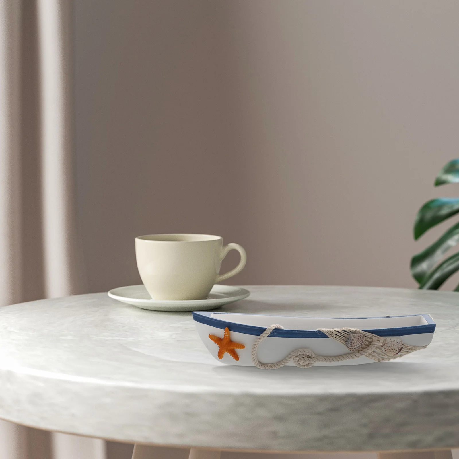 

2Pcs Decorative Boat Ship Crafts Delicate Nautical Desktop Home Decoration Creative Boat Ornament Nautical Decor