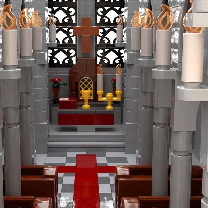 3997 elementów MOC Gotycka Katedra Modułowy Model Klocki Konstrukcyjne Prezent na Boże Narodzenie DIY Kreatywne Zabawki Klocki Urodzinowe dla Dzieci