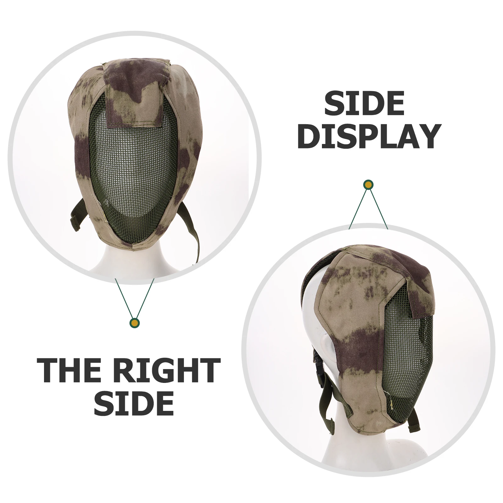 

Metal Mesh Mask Full Protection Steel Guard Fencing Face Protector Outdoor Game Cover Anti Riot Impact Resistant Durable Comfort