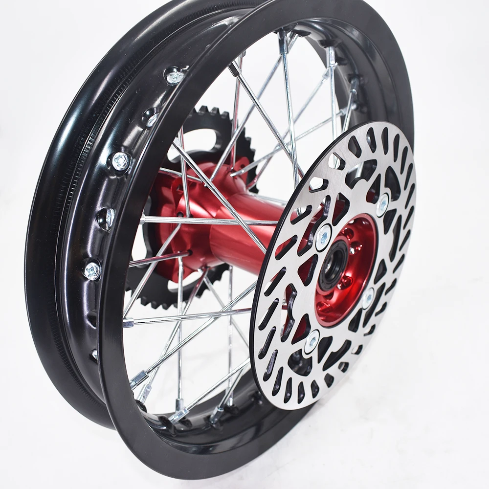 Front 1.40-14 inch Rear 1.85-12 inch Rims #428 sprocket 190MM Disc Brake For KLX CRF Kayo BSE Dirt Pit Bike Motorcycle