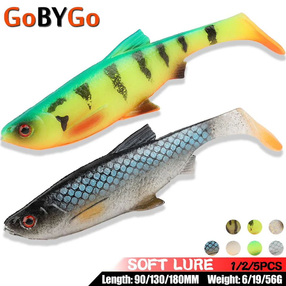 

Rubber Soft Fishing Lure Artificial Silicone Fish 90mm/130mm/180mm 6G/19G/56G Wobbler Swimbait Fishing Tackle For Bass Trout