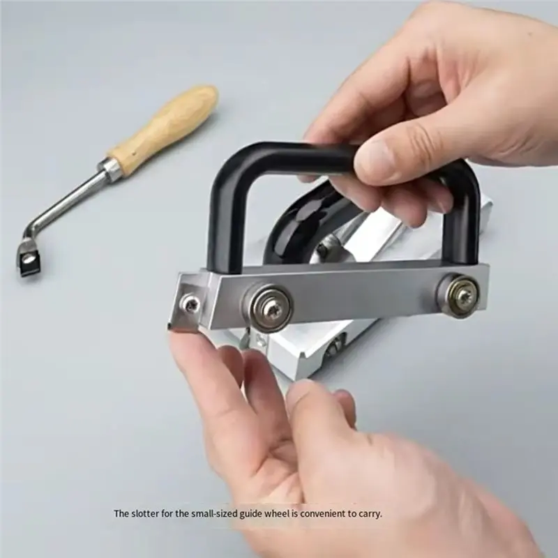 DTA4-Manual Slotting Knife PVC Plastic Roll Sports Floor Groove Cutter Wheel Slotted Vinyl Floor Groover Construction Tool