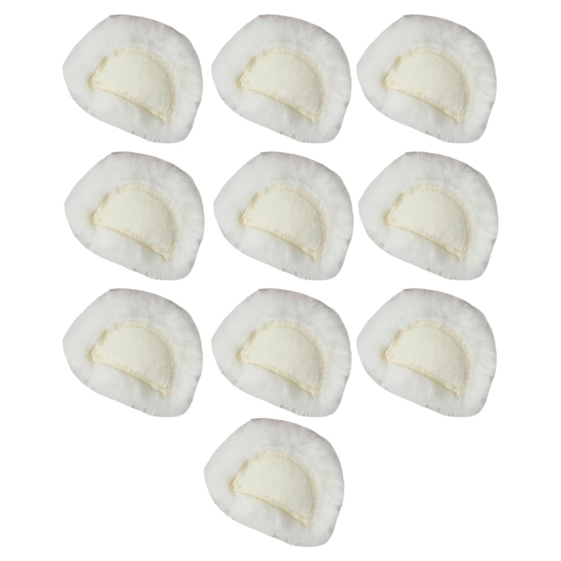 10pcs Bear Ear Shape Padded Applique for DIY Cloth Hat Sewing Supplies HXBA