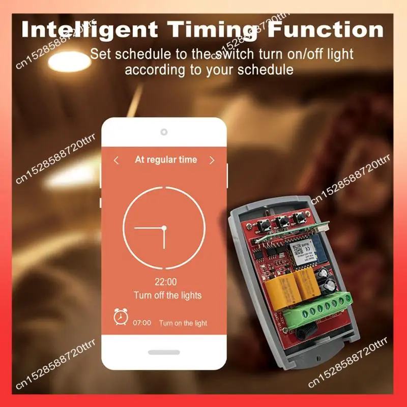 ABNR Wifi 433Mhz Rolling Code Garage Door Remote Control RF Receiver Smart Switch Relay Smart Life APP