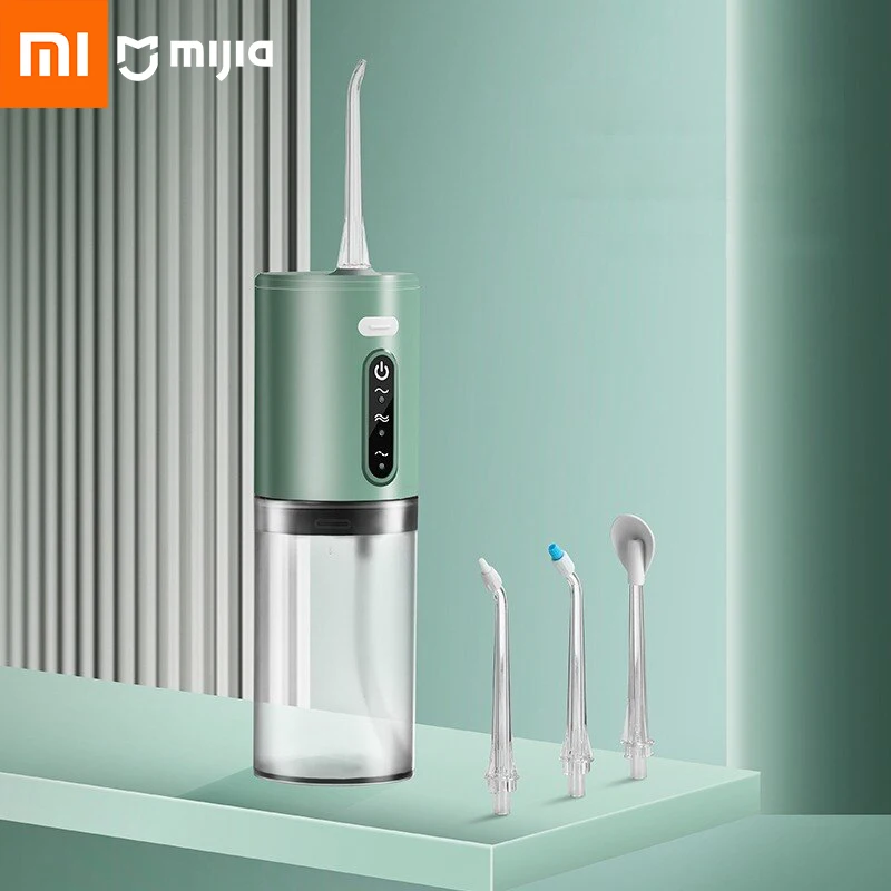 Xiaomi-ポータブルウォーターボトル,USB充電式口腔洗浄器,電気洗浄装置,防水,3つのモード,280ml