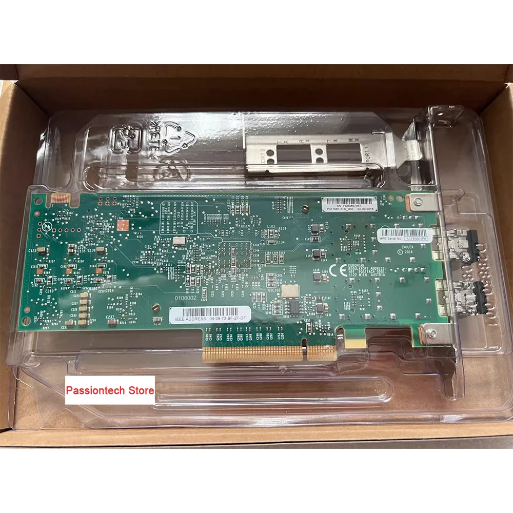 For Emulex Channel Card HBA Fiber Optic Card  LPE31002-M6-D LPE31002-M6 NIC