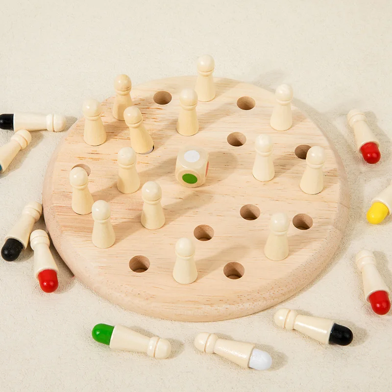 أطفال خشبية الذاكرة مباراة عصا الشطرنج متعة اللون لعبة مجلس الألغاز لعبة تعليمية مونتيسوري لعبة تعلم المعرفية للأطفال #2