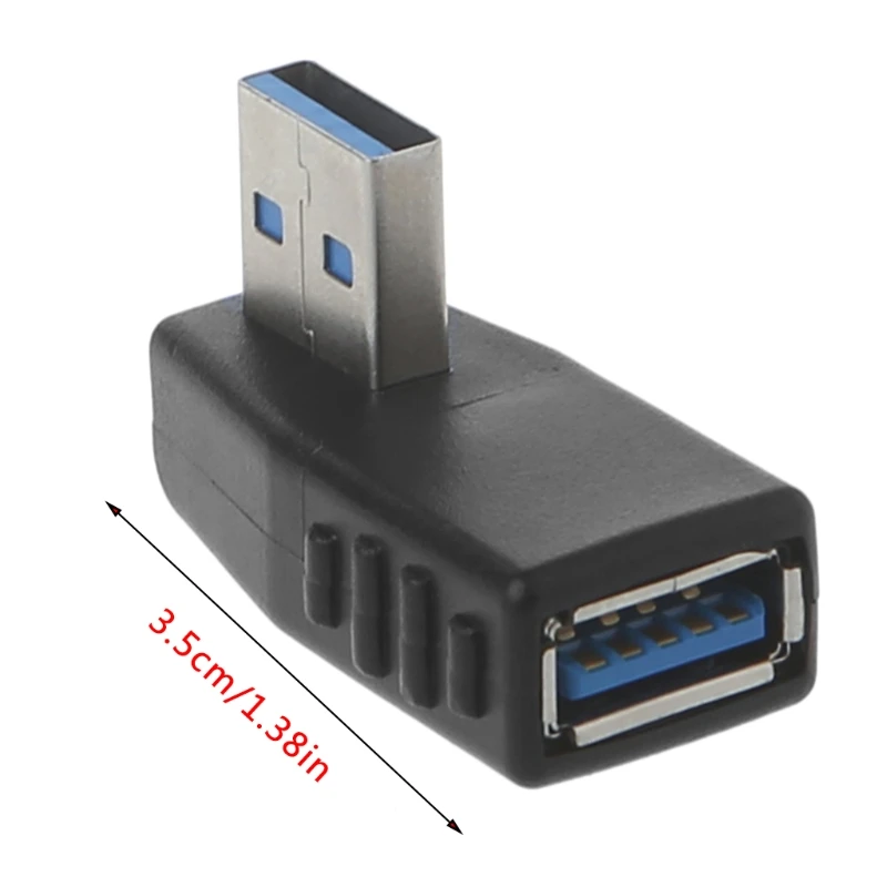 90 Degree USB 3.0 A Male to Female Left Right Angled Adapter for U Disk Hard Drive Monitor Used at Home Travel Durable