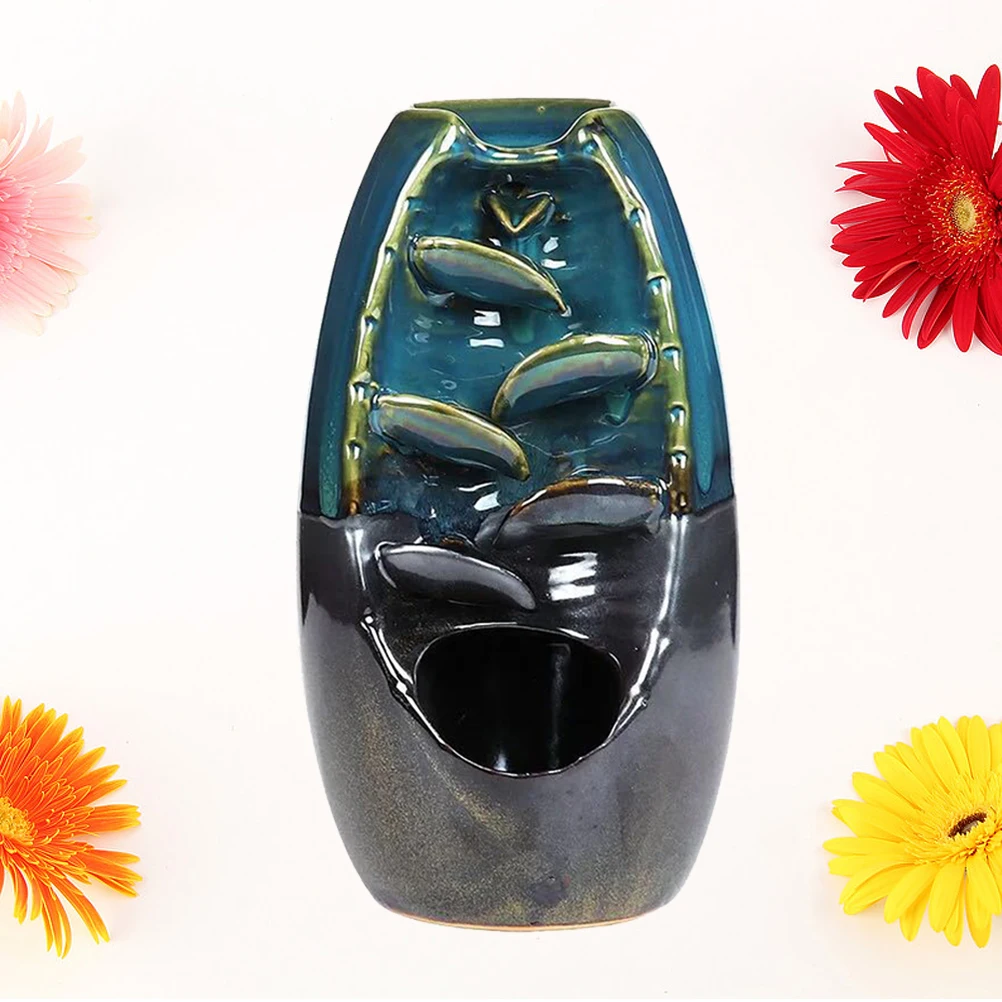 

Handmade Ceramic Backflow Incense Burner Waterfall Incense Holder Aromatherapy Ornament Meditation Home