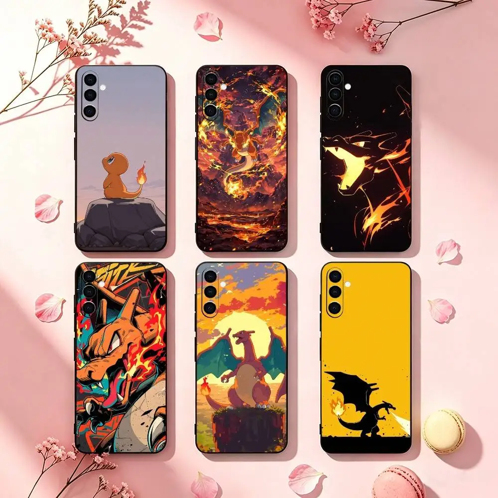 P-Pokemons Cute Charizard Mens Fave  Phone Case For Samsung Galaxy A73,A72,A71,A70,A53,A52,A51,Others Soft Black Cover