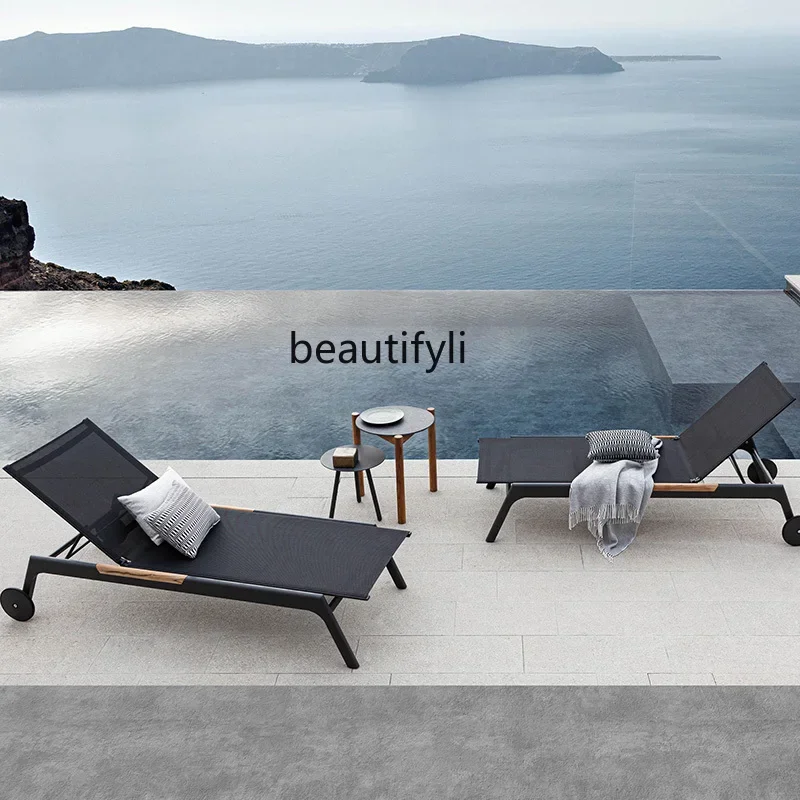 NQ52 Great discounts Outdoor Loungers Outdoor Loungers Courtyard Waterproof Sunscreen Beach Chairs Hotel Swimming Pool