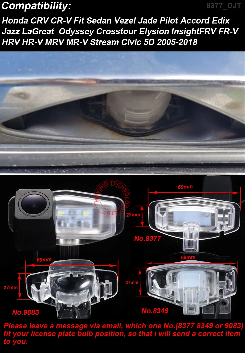 car camera for Honda CRV Fit Sedan Vezel Jade Pilot Accord Edix Jazz LaGreat Odyssey Crosstour Elysion Insight FRV HRV Civic