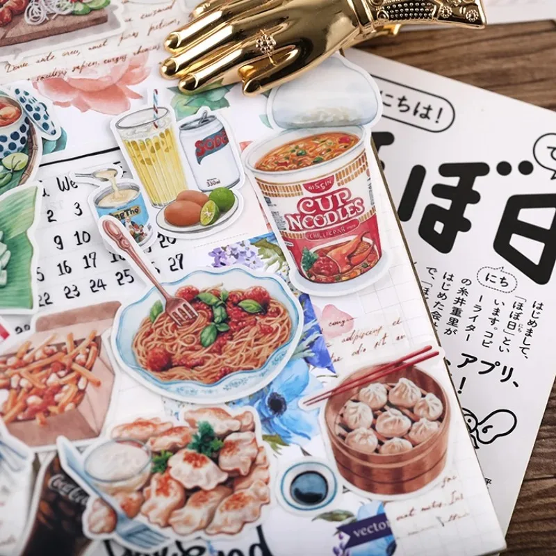 Stickers 22pcs Cute Handbook Daily Food Stickers Peripheral Materials Handbook Homemader Packs Diary Photo Album Korean