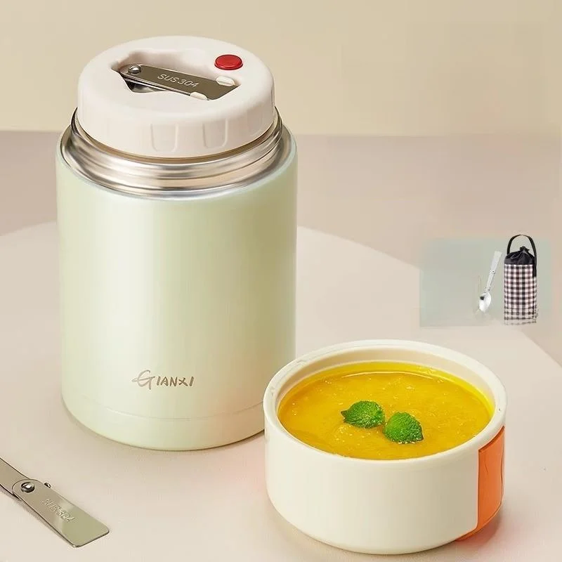 

Portable Stainless Steel Rice Box 24-Hour Insulation New 2024 Dumpling Soup Mug Nordic Style Food Container for Autumn Winter
