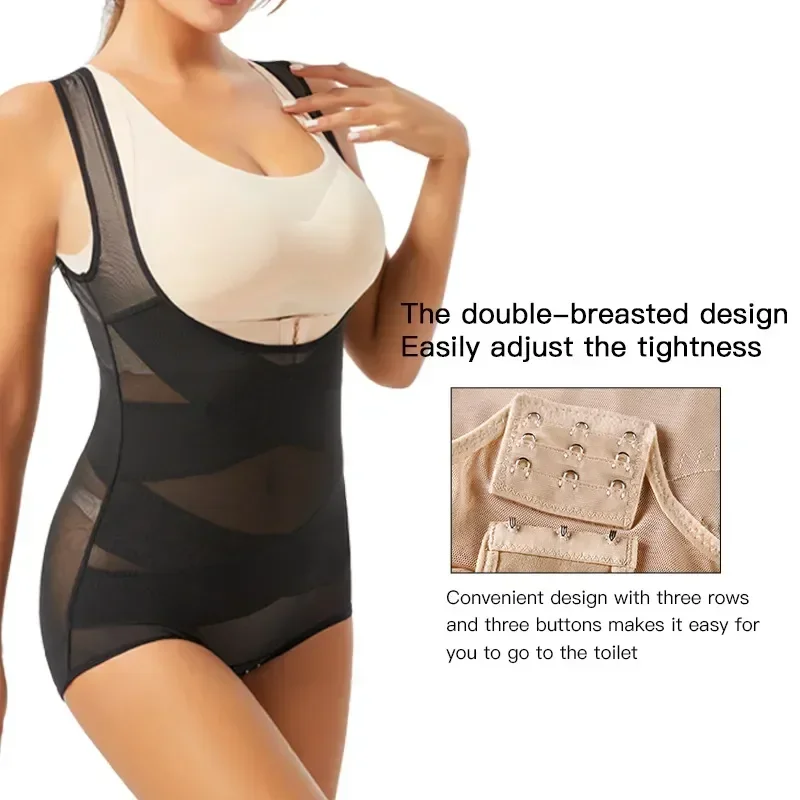 Femmes Body slips corps complet Shaper sous-vêtements sans couture Sexy ventre contrôle Shapewear maille minceur ventre plat sous le buste Corset