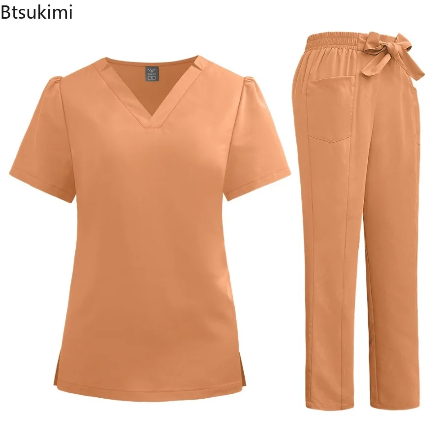 Multicolor Medical Clothing for Women High Quality Scrubs Set Medical Nursing Uniform Surgical Gown Wholesale Spa Beauty Uniform view 5
