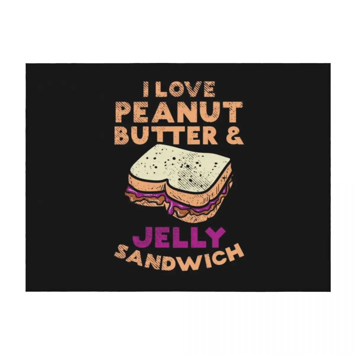

I Love Peanut Butter And Jelly sandwich Throw Blanket Hairy Quilt for babies Bed linens Blankets
