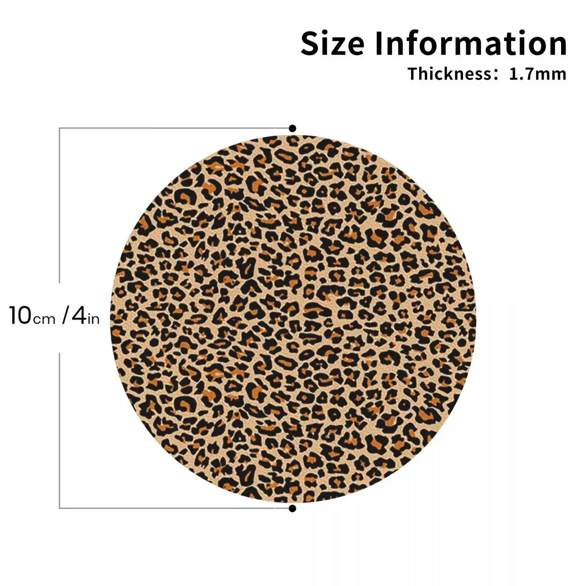 Leopard Spotty Print Face Mask Coasters PVC Leather Placemats Non-slip Coffee Mats for Decor Kitchen Dining Pads Set of 6