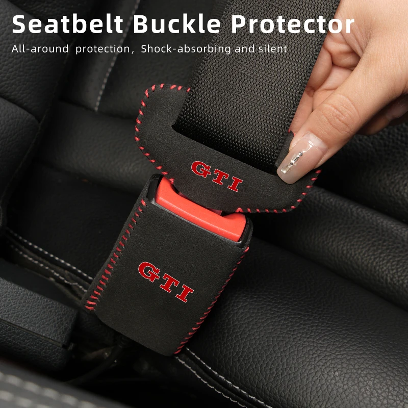 Car Seat Belt Buckle Clip Protector Cover Accessories For Volkswagen VW GTI Passat Golf Tiguan Polo Scirocco Jetta T-ROC Touareg