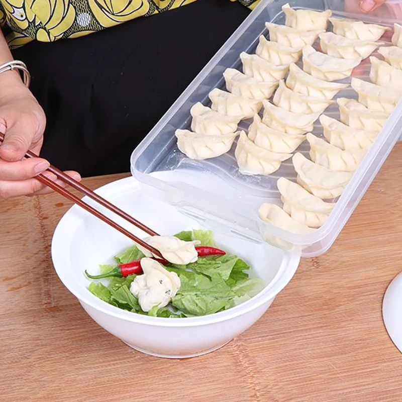 Kitchen Organizer Dumpling Box Food Storage Container Refrigerator Keep Fresh Storage Box Multi-Layer Transparent Dumpling Box