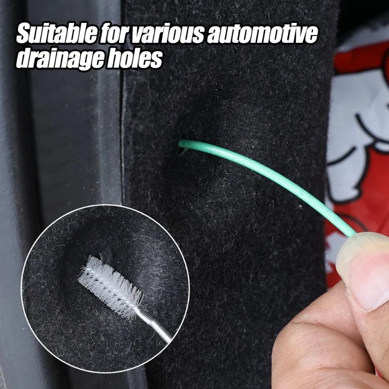 Car Drain Brush Flexible Drain Dredge Wiper Hole Wheel Hole Sunroof Hole Trunk Hole Fuel Tank Hole Cleaning Tools